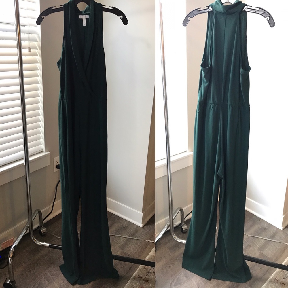 forrest green sleeveless jumpsuit